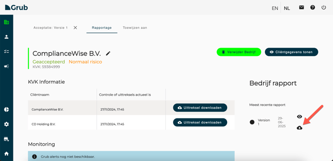 Rapportage bedrijfsdossier Grub