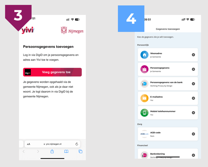 Stappen 3 en 4 - Yivi